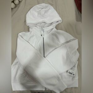 Lululemon scuba full zip in white M/L